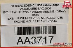 07-14 Mercedes W216 CL550 Front Right Side Exterior Door Handle Keyless Go OEM