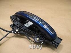 10-15 Audi Q7 4l Front Right Keyless Entry Exterior Door Handle Blue Oem