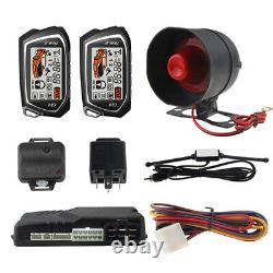 2 Way LCD Keyless Entry 12V Car Alarm Security System Multi Channel +2 Remotes