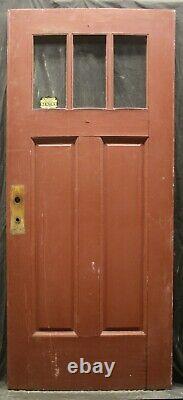 2 avail 36x80x1.75 Antique Vintage Old Wooden Exterior Entry Door Window Glass