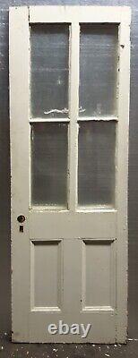 26x79x1.5 Antique Vintage Old Wood Wooden Exterior Entry Door Window Wavy Glass