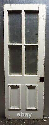 26x79x1.5 Antique Vintage Old Wood Wooden Exterior Entry Door Window Wavy Glass