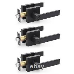 3 Pack Heavy Duty Front/exterior/bedroom Doors Locks Door Lever Door Lock Sets E