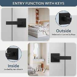 3 Pack Heavy Duty Front/exterior/bedroom Doors Locks Door Lever Door Lock Sets E