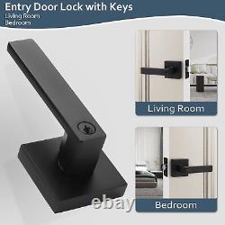 3 Pack Heavy Duty Front/exterior/bedroom Doors Locks Door Lever Door Lock Sets E