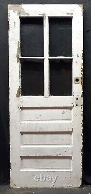 30x77.5 Antique Vintage SOLID Wood Wooden Exterior Entry Door Window Glass Lite