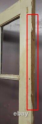 30x79.5 Antique Vintage SOLID Wood Wooden Exterior Entry Door Window Glass Lite