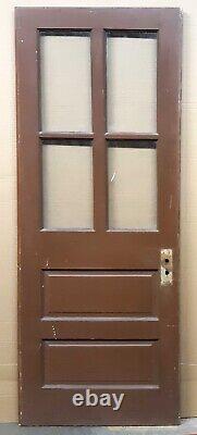 30x79.5 Antique Vintage SOLID Wood Wooden Exterior Entry Door Window Wavy Glass