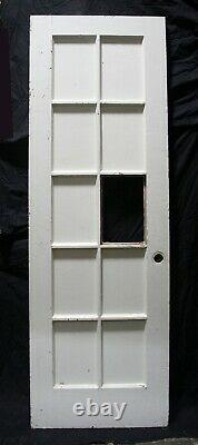 30x94x2 Antique Vintage Wooden Wood Exterior Entry French Door 10 Window Glass