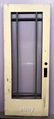 31.5x79.5 Antique Vintage SOLID Wooden Exterior Entry Door Windows Wavy Glass