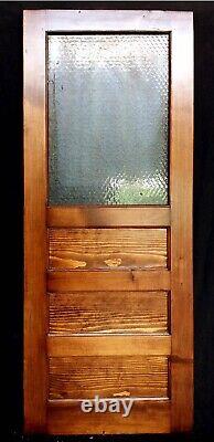 31.5x79.5x1.75 Antique Vintage Wood Wooden Exterior Entry Door Windows Glass