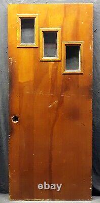 32x78x1.75 Antique Vintage Old Wooden Exterior Entry Door Window Pane Glass