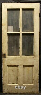 32x79.5 Antique Vintage SOLID Wood Wooden Exterior Entry Door Window Glass Lite