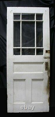 34x86x2 Antique Vintage Old SOLID Wood Wooden Entry Exterior Door Window Glass