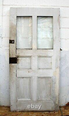 35x76x2 Antique 1854 Vintage Wood Wooden Exterior Entry Door Window Glass Lite