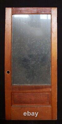 36x79.5x1.75 Vintage Antique Old Wood Wooden Exterior Entry Door Window Glass