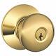 4 Pack Brass Plymouth Entry Lockset -f51aply605
