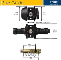 4 Pack Front Door Lockset with Single Cylinder Deadbolt, Keyed Alike Exterior Do