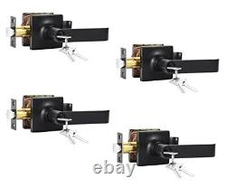 4 Pack Keyed Entrance Handleset with Same Keys Exterior/Front Entry Door Hand