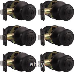 4 Pack Keyed Entry Door Lock for Exterior and Front Door, Keyed Alike Biscuit St