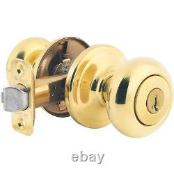 4 Pk Kwikset Signature Juno Polished Brass Entry Door Lockset 740J 3 SMT CP K4