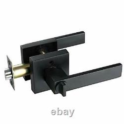 4Pack Black Keyed Entry Lever Lock for Exterior Door and Front Door Heavy Dut