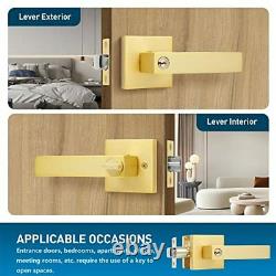 5 Pack Keyed Entry Lever Lock for Exterior Door and Front Door Heavy Duty Lev