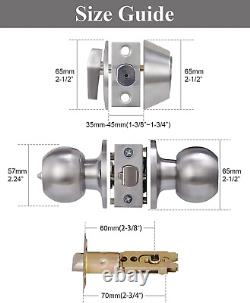 5 Sets Keyed Same Entry Door Knob & Single Cylinder Deadbolt Combo Satin Nickel