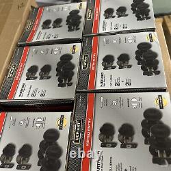 6 Pack Hartford Matte Black Door Knob & Deadbolt Keyed Entry Project Combo Pack