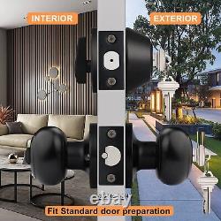 6 Sets Front Door Entry Knob and Single Cylinder Deadbolt Combination Set, Ke