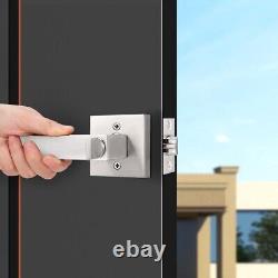 6PK Satin Nickel Keyed Alike Door Levers, Square Entry Lockset Front Door Office