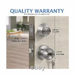 All Keyed Same Entry Door Knobs with Double Cylinder Deadbolt for Exterior Fr