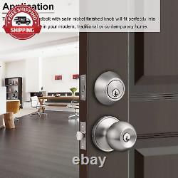 All Keyed Same Entry Door Knobs with Double Cylinder Deadbolt for Exterior Front