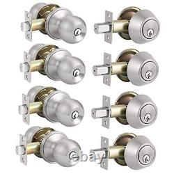 All Keyed Same Entry Door Knobs with Single Cylinder Deadbolt for Exterior