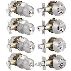 All Keyed Same Entry Door Knobs with Single Cylinder Deadbolt for Exterior