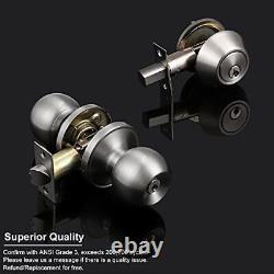 All Keyed Same Entry Door Knobs with Single Cylinder Deadbolt for Exterior