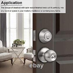 All Keyed Same Entry Door Knobs with Single Cylinder Deadbolt for Exterior