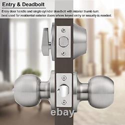 All Keyed Same Entry Door Knobs with Single Cylinder Deadbolt for Exterior