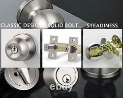 All Keyed Same Entry Door Knobs with Single Cylinder Deadbolt for Exterior Front