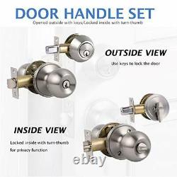 All Keyed Same Entry Door Knobs with Single Cylinder Deadbolt for Exterior Front