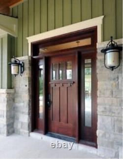 Alpine Style 3 Lite Knotty Alder Entry Door With Sidelites No Transom