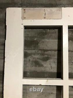 Antique 2-1/4 Thick 8 Lite Exterior Wood Entry Door NO Glass 36x81 Salvage