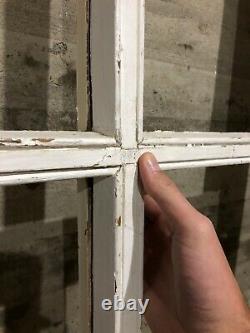 Antique 2-1/4 Thick 8 Lite Exterior Wood Entry Door NO Glass 36x81 Salvage