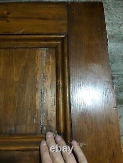 Antique Farmhouse Exterior Wood Entry Door /w 6 Panels & Hardware(Stained) 36x84