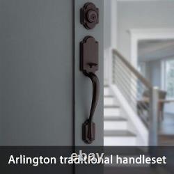 Arlington Front Door Lock Handle and Deadbolt Set, Entry Handleset Exterior w