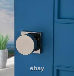 BALDWIN Contemporary Single Cylinder Keyed Entry Door Knob with Square Rose Black