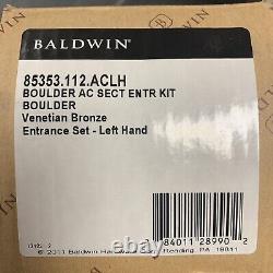 Baldwin 85353112ACLH Boulder AC Sectional Entry Left Handleset Venetian Bronze
