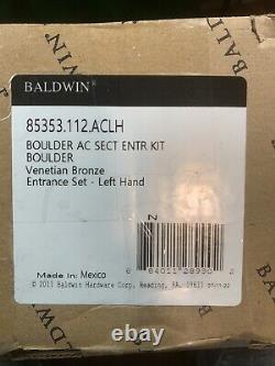 Baldwin 85353112ACLH Boulder Sectional Entry Left Handleset Venetian Bronze