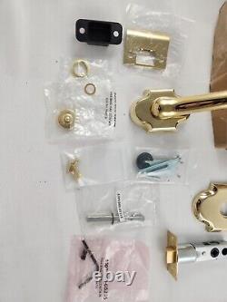 Baldwin Boulder Sectional Entry Right Handed Handle Set Kit Polished Brass