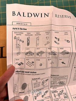 Baldwin Exterior Modern Door Handle Set SEATTLE Satin Black